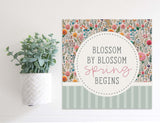 Medium Size Sign Insert: Blossom by Blossom (Spring) | Magnetic Sign INSERT ONLY