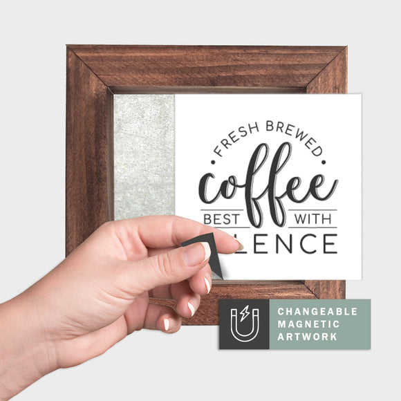 Magnetic Seasonal Decor Insert for Interchangeable Sign (Mini): Coffee | Magnetic Sign INSERT ONLY