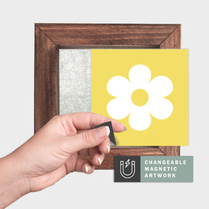 Magnetic Seasonal Decor Insert for Interchangeable Sign (Mini): Daisy Icon | Spring | Magnetic Sign Blank Sold Separate