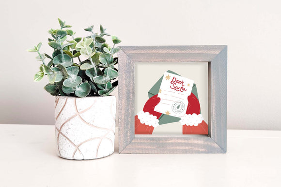 MINI Sign Insert Only: Dear Santa Letter (TWinter/Christmas) | Magnetic Sign INSERT ONLY