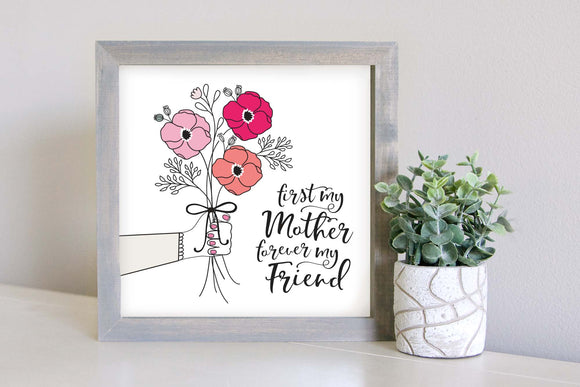 Medium Size Sign Insert: First My Mother (Mother's Day) | Magnetic Sign INSERT ONLY