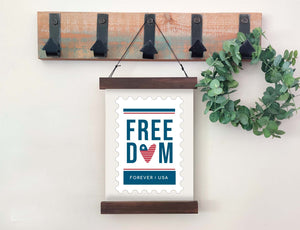 Magnetic Wall Hanging Insert: Freedom Postage Stamp (Fourth of July/Summer) | INSERT ONLY