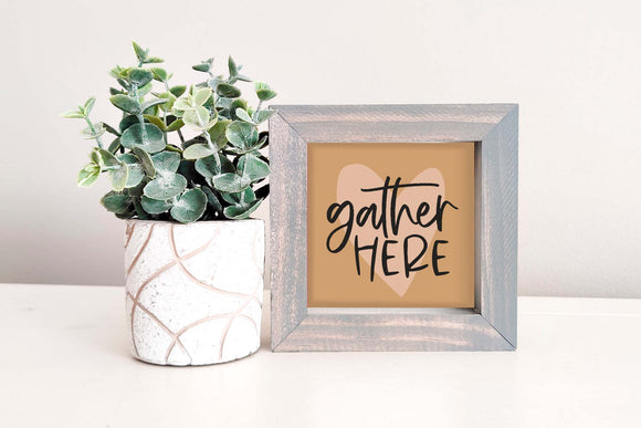 MINI Sign Insert Only: Gather Here (Thanksgiving/Fall) | Magnetic Sign INSERT ONLY