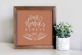 Medium Size Sign Insert: Give Thanks (Thanksgiving/Fall) | Magnetic Sign INSERT ONLY