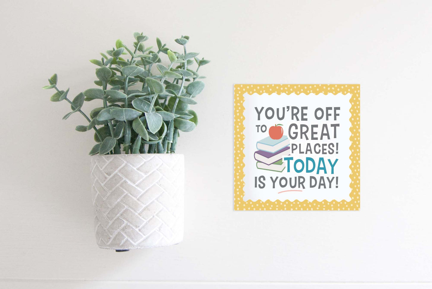 MINI Sign Insert Only: You're Off To Great Places (Back to School) | Magnetic Sign INSERT ONLY
