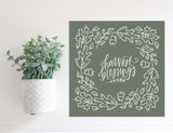 Medium Size Sign Insert: Harvest Blessings (Thanksgiving/Fall) | Magnetic Sign INSERT ONLY