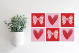 Magnetic Banner Insert: Hearts and Bows (Valentine's) | Magnetic Banner INSERTS ONLY