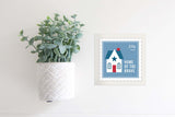 MINI Sign Insert Only: Home of the Brave Postage Stamp (Summer/Fourth of July) | Magnetic Sign INSERT ONLY