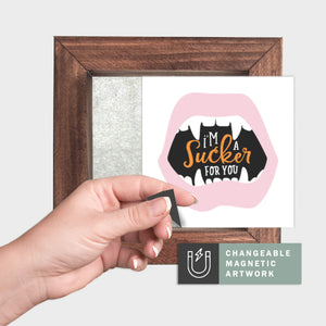 Magnetic Seasonal Art Insert for Interchangeable Decor Sign (Mini Insert Only): I'm A Sucker For You - Pink | Halloween  / Fall