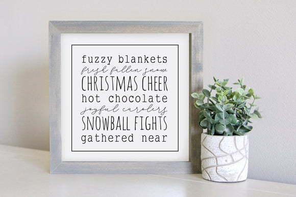 Medium Size Sign Insert: Winter Vibes | Magnetic Sign INSERT ONLY