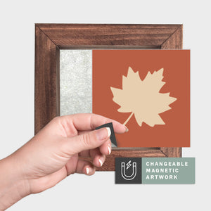 Magnetic Seasonal Decor Insert for Interchangeable Sign (Mini): Leaf Icon | Fall | Magnetic Sign Blank Sold Separate