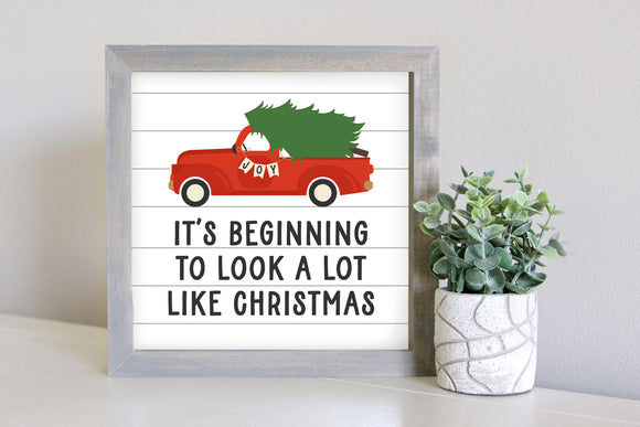 Medium Size Sign Insert: A Lot Like Christmas Truck and Tree (Winter)  | Magnetic Sign INSERT ONLY (Copy)