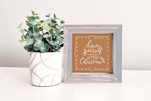 MINI Sign Insert Only: Merry LIttle Christmas Gingerbread (Winter/Christmas) | Magnetic Sign INSERT ONLY