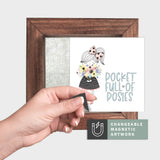 Magnetic Seasonal Art Insert for Interchangeable Decor Sign (Mini Insert Only): Pocket Full of Posies | Easter / Spring