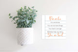 MINI Sign Insert Only: Back to School Affirmations (Fall) | Magnetic Sign INSERT ONLY