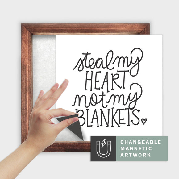 Magnetic Seasonal Art Insert for Interchangeable Decor Sign (Medium Insert Only): Steal My Heart