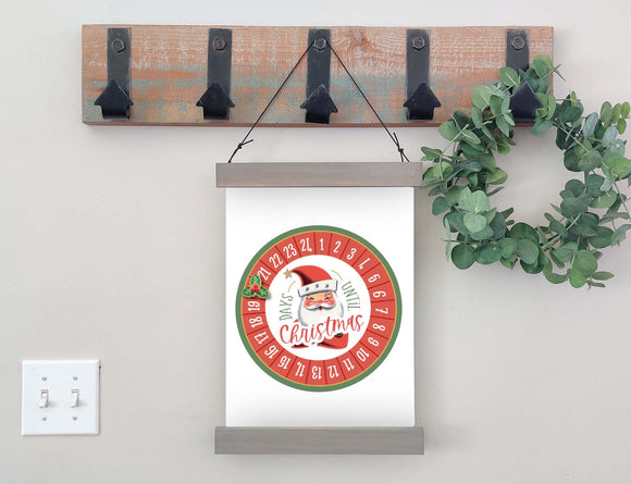 Magnetic Wall Hanging Insert: Days Until Christmas Retro Countdown (Winter/Christmas) | INSERT ONLY