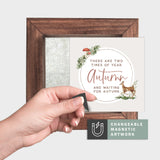 Magnetic Seasonal Art Insert for Interchangeable Decor Sign (Mini Insert Only): Waiting for Autumn | Fall