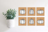 Magnetic Banner Insert: White Pumpkins with Scalloped Edge (Fall/Thanksgiving) | Magnetic Banner INSERTS ONLY