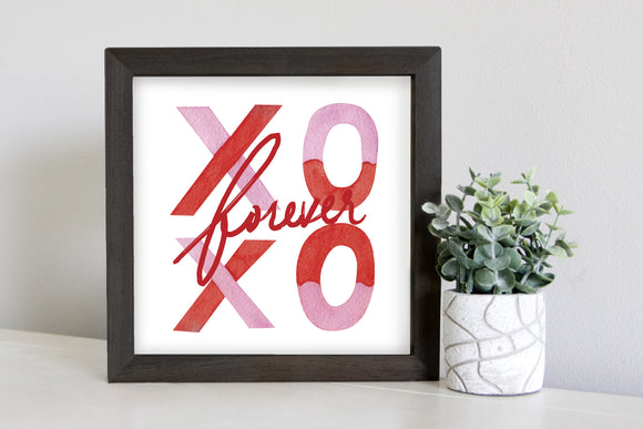 Medium Size Sign Insert: XOXO Forever (Valentine's) | Magnetic Sign INSERT ONLY