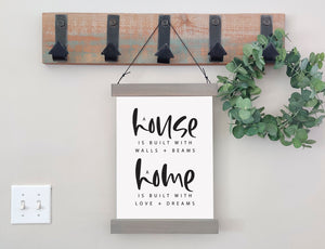 Magnetic Wall Hanging Insert: A House is Built | INSERT ONLY