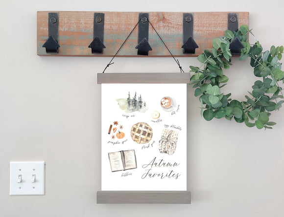 SLIGHTLY FLAWED Magnetic Wall Hanging Insert: Autumn Favorites (Thanksgiving/Fall) | INSERT ONLY