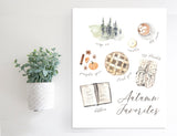 SLIGHTLY FLAWED Magnetic Wall Hanging Insert: Autumn Favorites (Thanksgiving/Fall) | INSERT ONLY