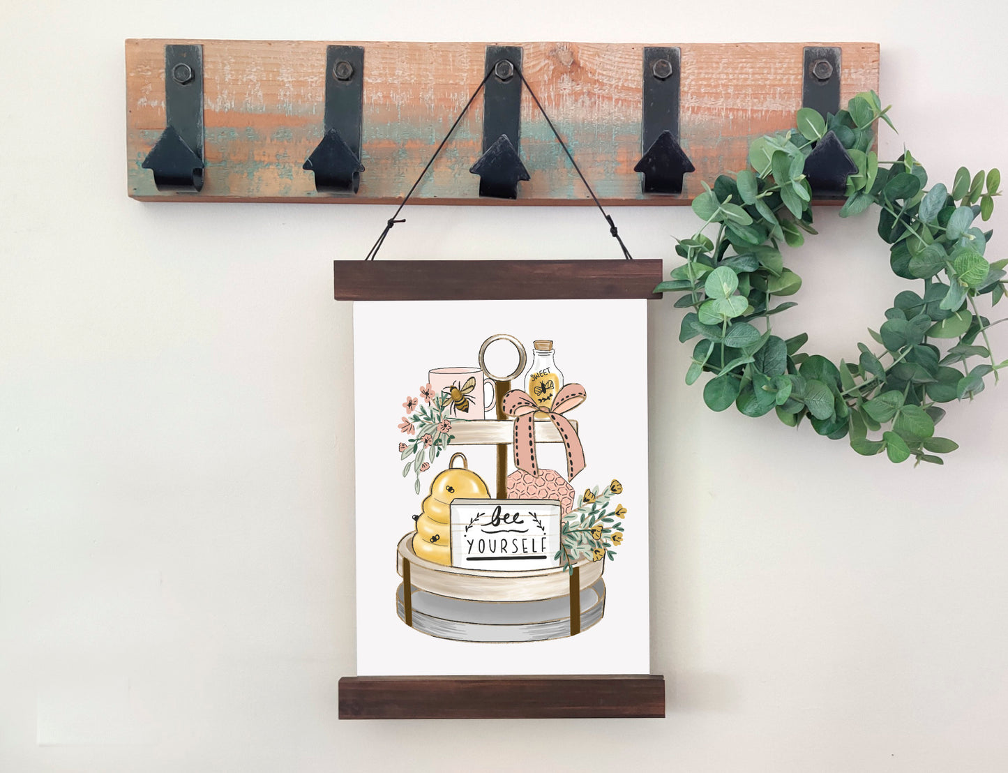 Magnetic Wall Hanging Insert: Bee Yourself Tiered Tray (Spring/Summer) | INSERT ONLY