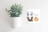 MINI Sign Insert Only: Be Thankful Boots and Pumpkin (Thanksgiving/Fall) | Magnetic Sign INSERT ONLY