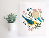 Magnetic Wall Hanging Insert: Birds and Foliage (Spring) | INSERT ONLY