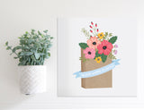 Medium Size Sign Insert: Bloom Where Planted (Spring) | Magnetic Sign INSERT ONLY