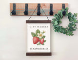 Magnetic Wall Hanging Insert: City Market Strawberries (Spring/Summer) | INSERT ONLY