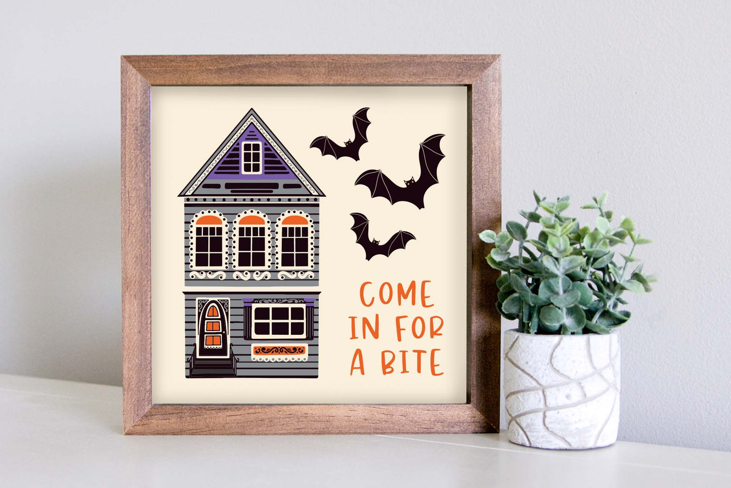 Medium Size Sign Insert: Come In For A Bite (Halloween) | Magnetic Sign INSERT ONLY