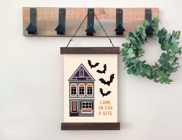 Magnetic Wall Hanging Insert: Come In For A Bite (Halloween) | INSERT ONLY