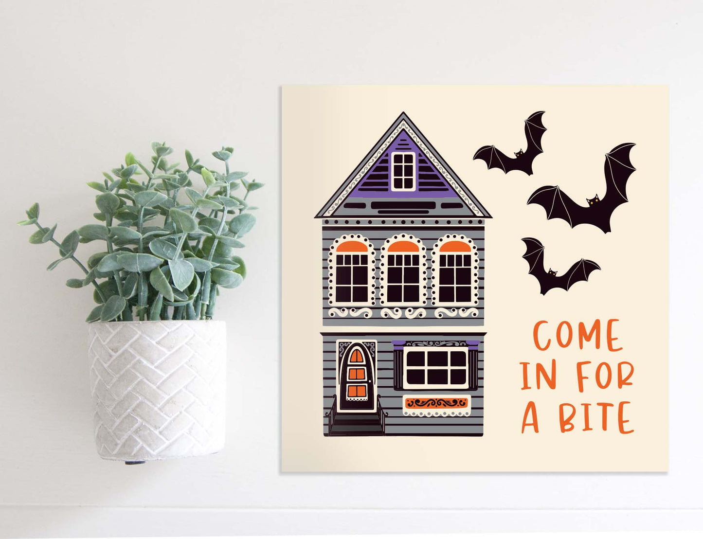 Medium Size Sign Insert: Come In For A Bite (Halloween) | Magnetic Sign INSERT ONLY