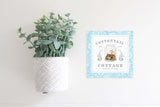 Magnetic Seasonal Decor Insert for Interchangeable Sign (Mini): Cottontail Cottage | Easter / Spring | Magnetic Sign Blank Sold Separate