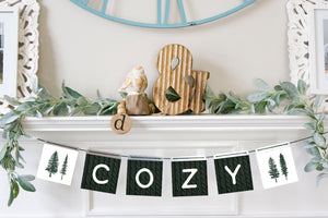 Magnetic Banner Insert: COZY (Christmas/Winter) | Magnetic Banner INSERTS ONLY