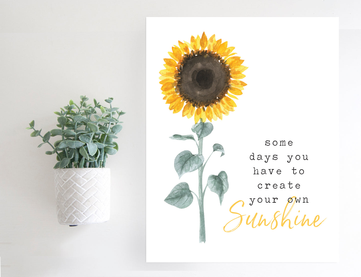 Magnetic Wall Hanging Insert: Create Your Own Sunshine (Summer/Fall Sunflower) | INSERT ONLY
