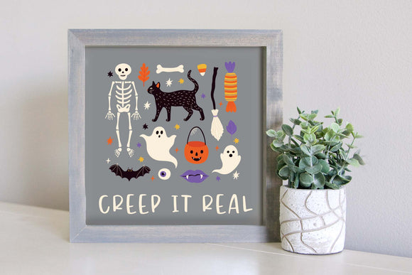 Medium Size Sign Insert: Creep It Real (Halloween) | Magnetic Sign INSERT ONLY