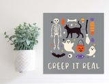 SLIGHTLY FLAWED Medium Size Sign Insert: Creep It Real (Halloween) | Magnetic Sign INSERT ONLY