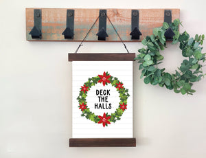 Magnetic Wall Hanging Insert: Deck the Halls (Christmas/Winter) | INSERT ONLY