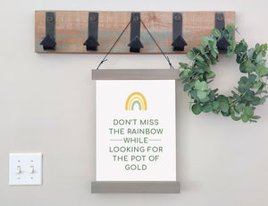 Magnetic Wall Hanging Insert: Don't Miss the Rainbow (St. Patrick's/Spring) | INSERT ONLY