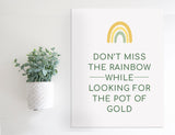 Magnetic Wall Hanging Insert: Don't Miss the Rainbow (St. Patrick's/Spring) | INSERT ONLY