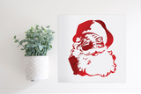 SLIGHTLY FLAWED Medium Size Sign Insert: Faux Metallic Christmas Santa | Magnetic Sign INSERT ONLY