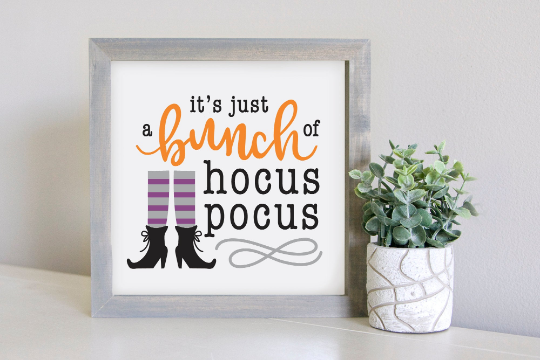 SLIGHTLY FLAWED Medium Size Sign Insert: COLOR Hocus Pocus (Halloween) | Magnetic Sign INSERT ONLY