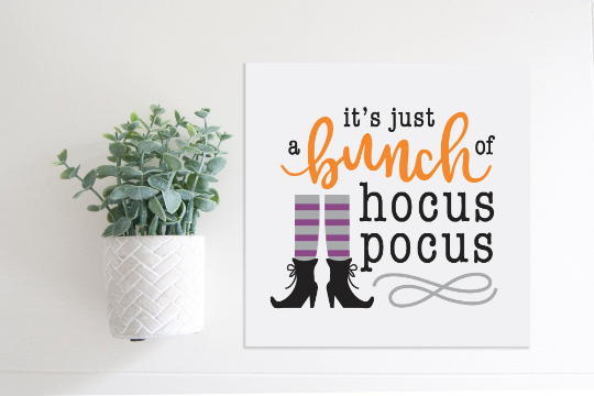 Medium Size Sign Insert: Hocus Pocus COLOR (Halloween) | Magnetic Sign INSERT ONLY
