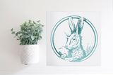 SLIGHTLY FLAWED Medium Size Sign Insert: Easter Bunny Sketch (Spring) | Magnetic Sign INSERT ONLY