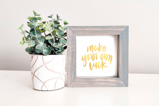 MINI Sign Insert Only: Make Your Own Luck (St. Patrick's/Spring) | Magnetic Sign Insert Only