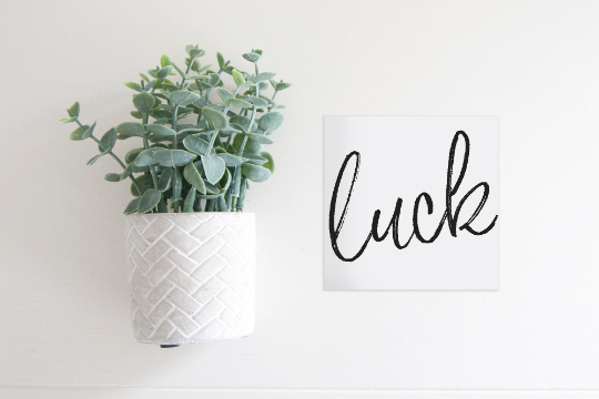 SLIGHTLY FLAWED MINI Sign Insert Only: LUCK (St. Patrick's/Spring) | Magnetic Sign Insert Only