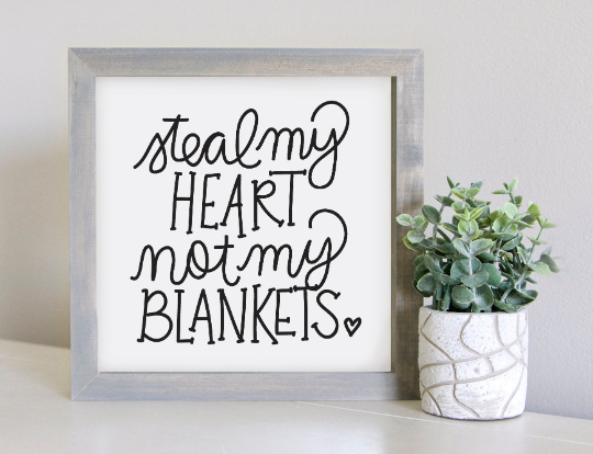 Medium Size Sign Insert: Steal My Heart | Magnetic Sign INSERT ONLY